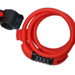 CANDADO BIGGER  CON COMBINACION 10 * 1200 ROJO 04244-5