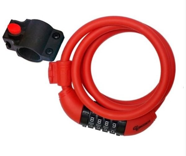 CANDADO BIGGER  CON COMBINACION 10 * 1200 ROJO 04244-5